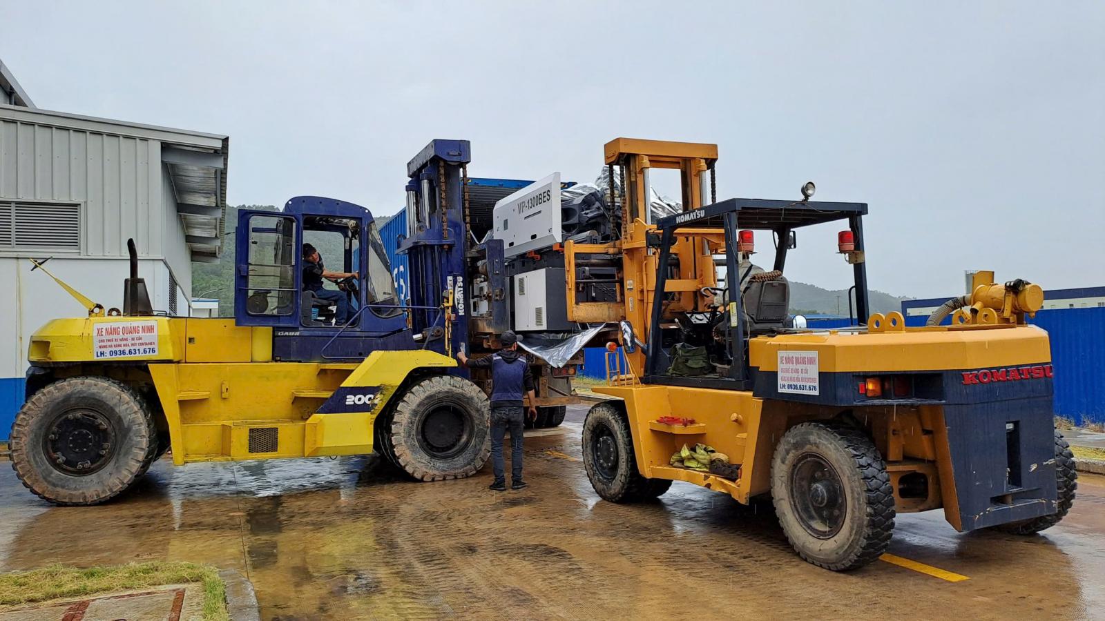 Hình ảnh thực tế cho thuê xe nâng tại Khu Công Nghiệp Amata Quảng Yên 
